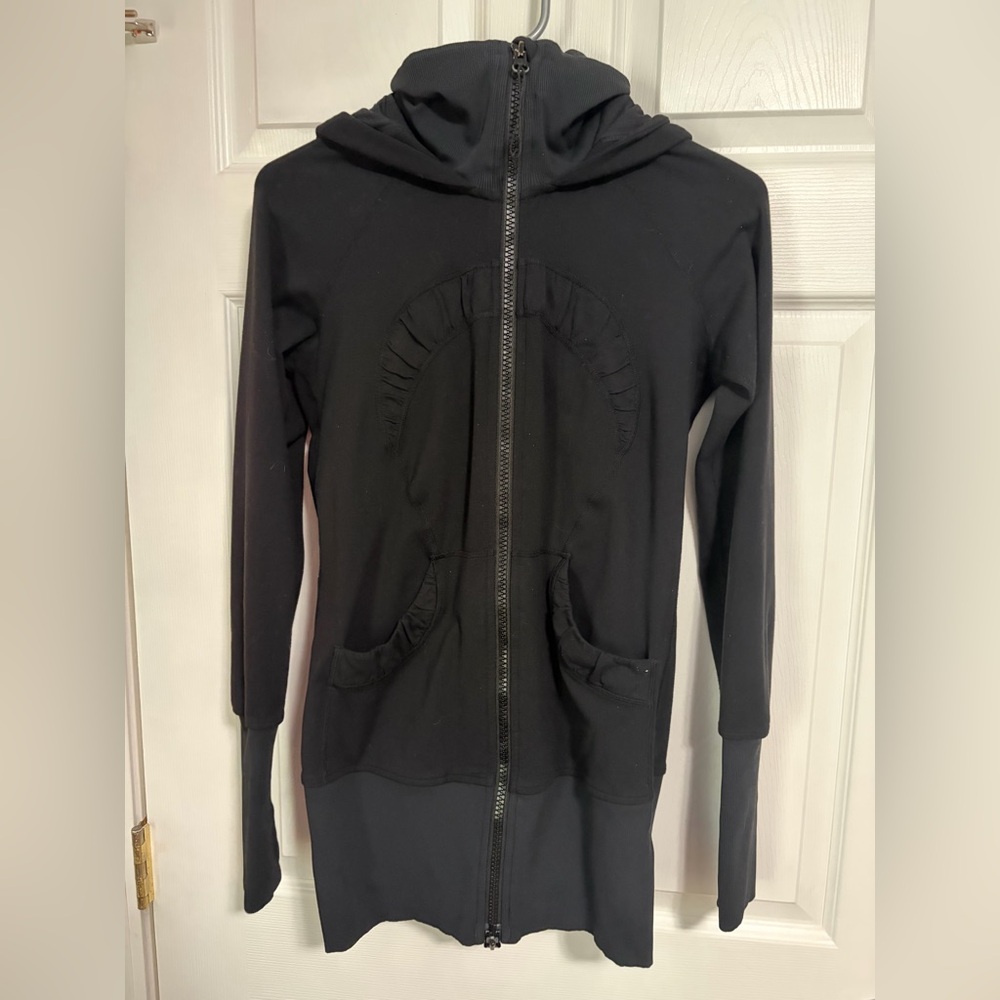 Lululemon Black Hooded Jacket Size 4